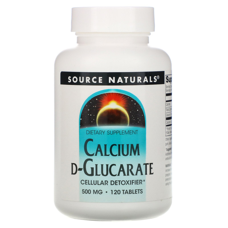 Source Naturals, Кальций с D глюкаратом, 500 мг, 120 таблеток