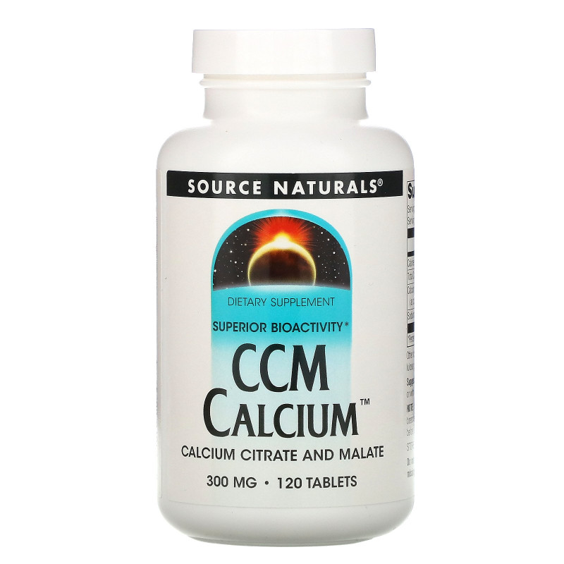 Source Naturals, CCM кальций, 300 мг, 120 таблеток