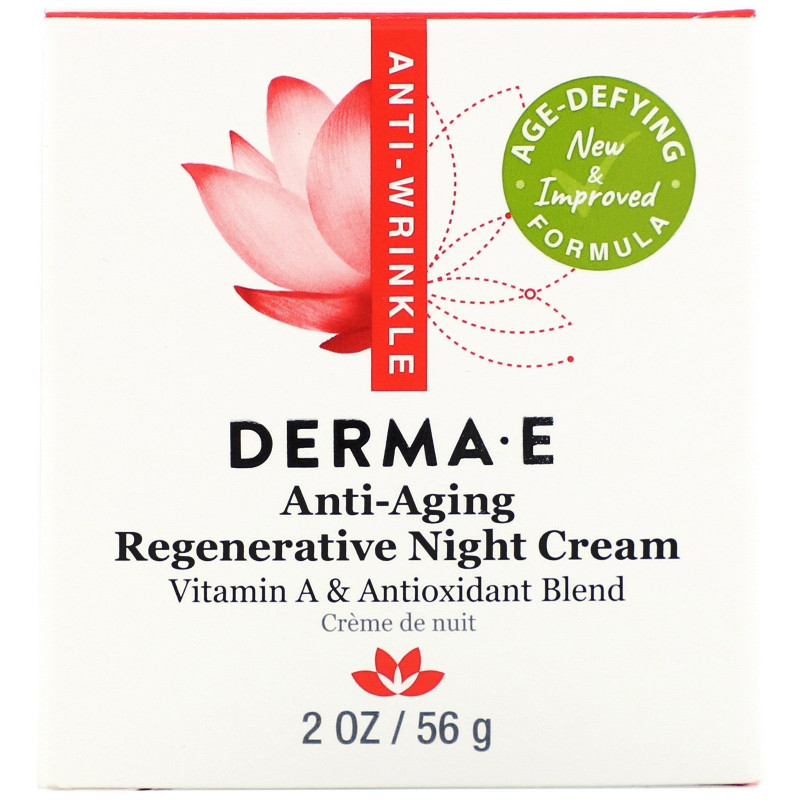 Derma E, Антивозрастной ночной крем, 2 унции (56 г)