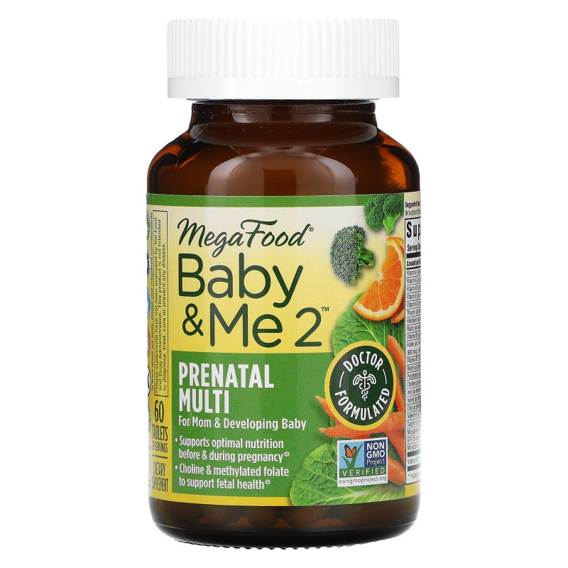 MegaFood, Baby & Me 2, 60 Tablets