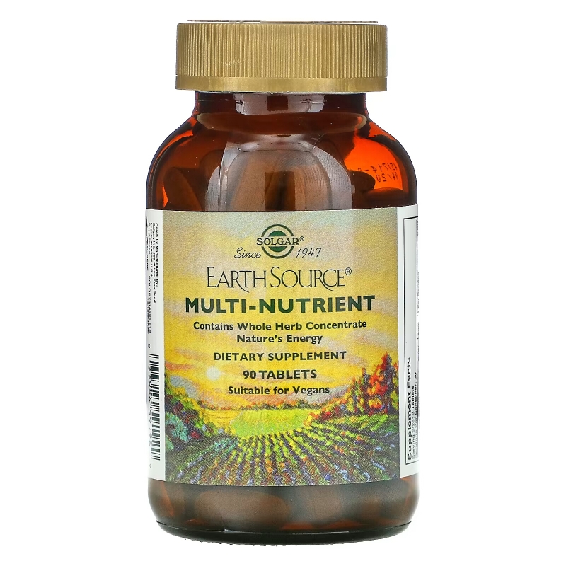 Solgar, Earth Source, Multi-Nutrient, Providing Whole Food Concentrates, 90 Tablets