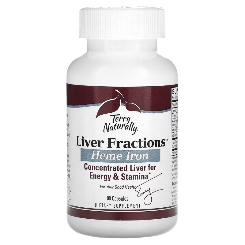 Terry Naturally Terry Naturally Liver Fractions фракции печени с натуральным гемовым железом 90 капсул