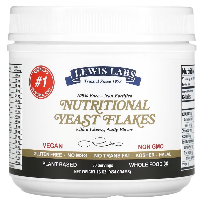 Lewis Labs, Nutritional Yeast Flakes, 16 oz (454 g)