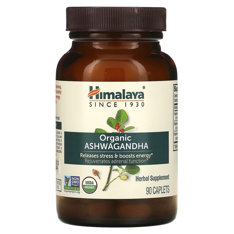 Himalaya, Organic Ashwagandha, 90 Caplets