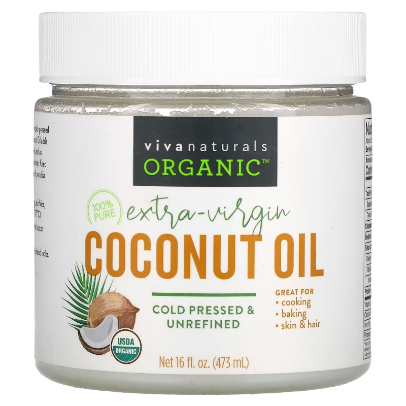 Viva Naturals, Organic Extra-Virgin Coconut Oil, 16 fl oz (473 ml)