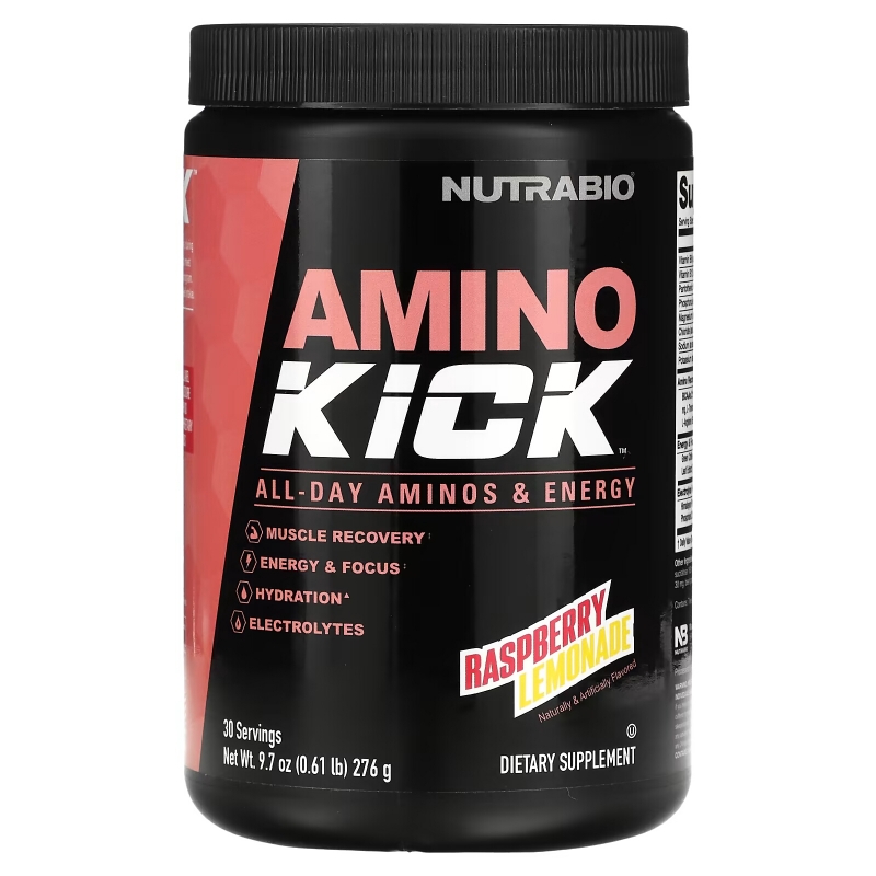 Nutrabio Labs, Amino Kick, Raspberry Lemonade, 0.61 lb (276 g)