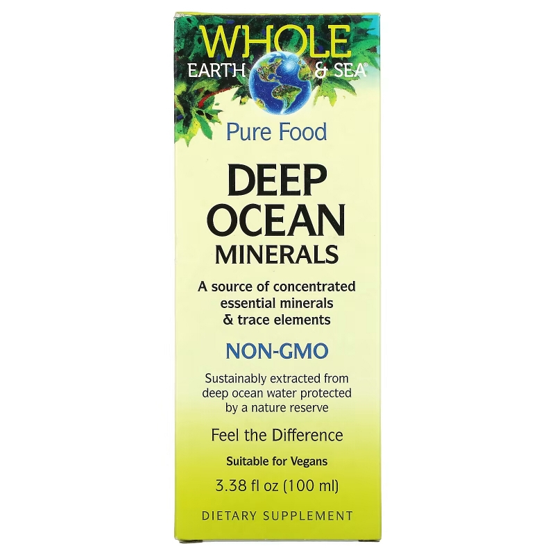 Natural Factors, Whole Earth & Sea, Deep Ocean Minerals, 3.38 fl oz (100 ml)