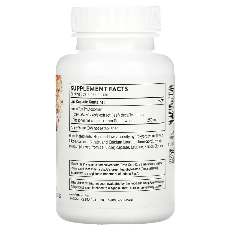 Thorne Research, Фитосомы зеленого чая, 60 капсул