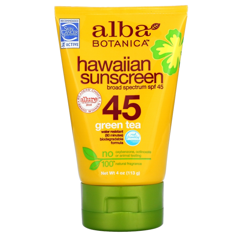 Alba Botanica Гавайское солнцезащитное средство SPF 45 4 унции (113 г)