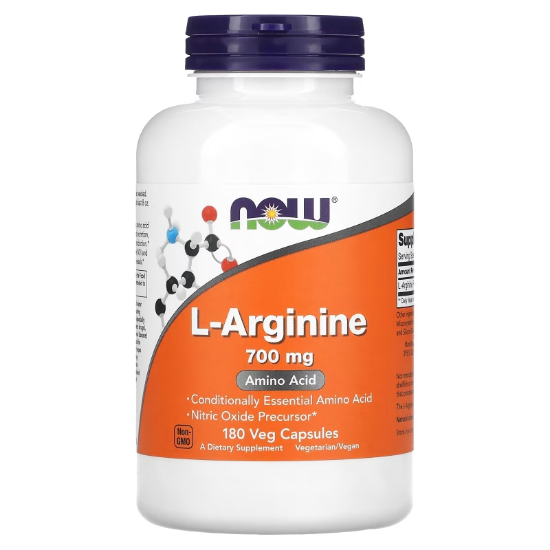 Now Foods, L-Arginine, 700 mg, 180 Veg Capsules