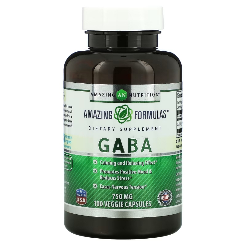 Amazing Nutrition, Gaba, 750 mg, 100 Veggie Capsules