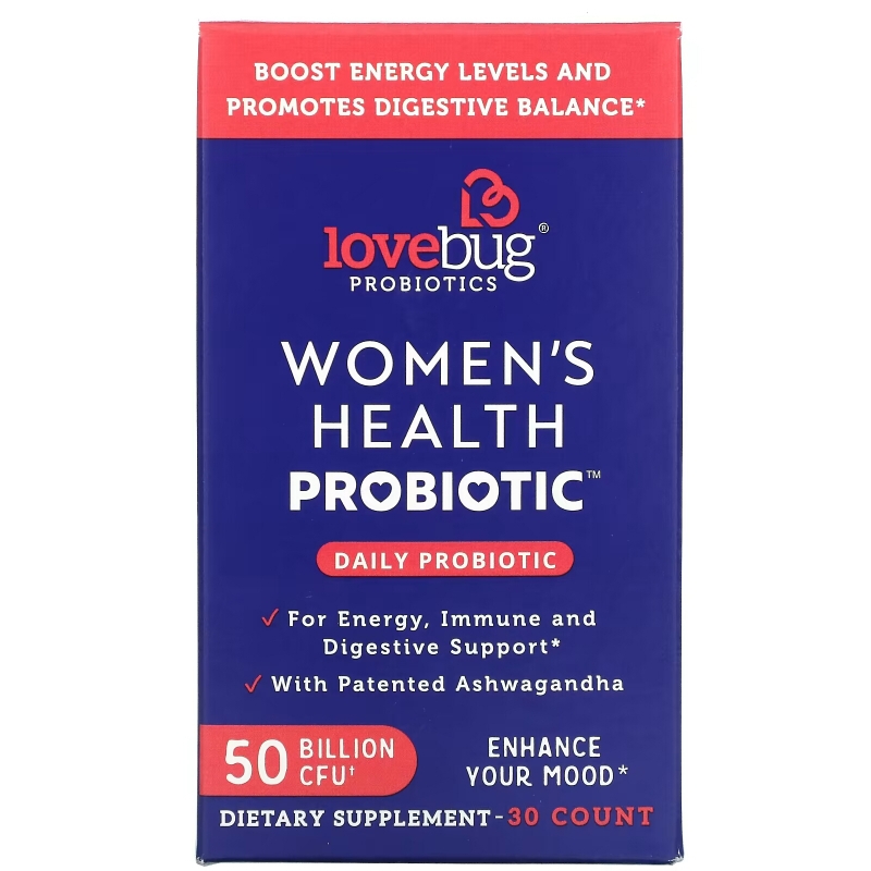 LoveBug Probiotics, Women's Health Probiotic, Daily Probiotic, 50 Billion CFU, 30 Count