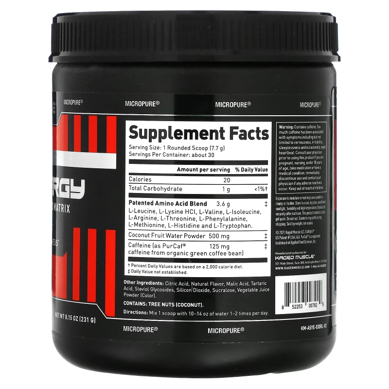 Kaged, Amino Synergy, Raspberry Lemonade, 8.15 oz (231 g)