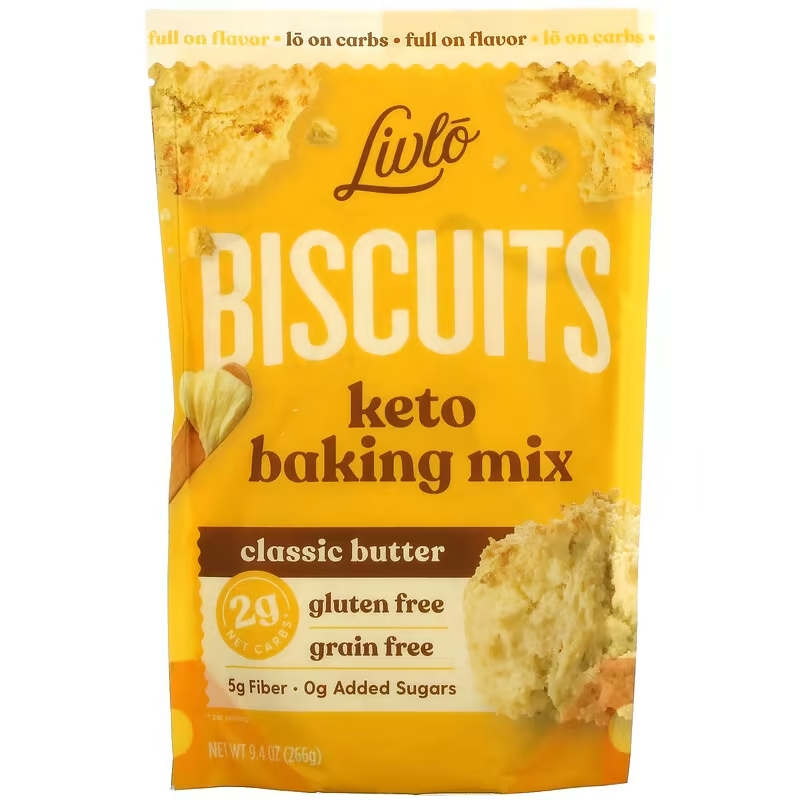 Livlo, Biscuits, кетосмесь для выпечки, классическое масляный вкус, 266 г (9,4 унции)