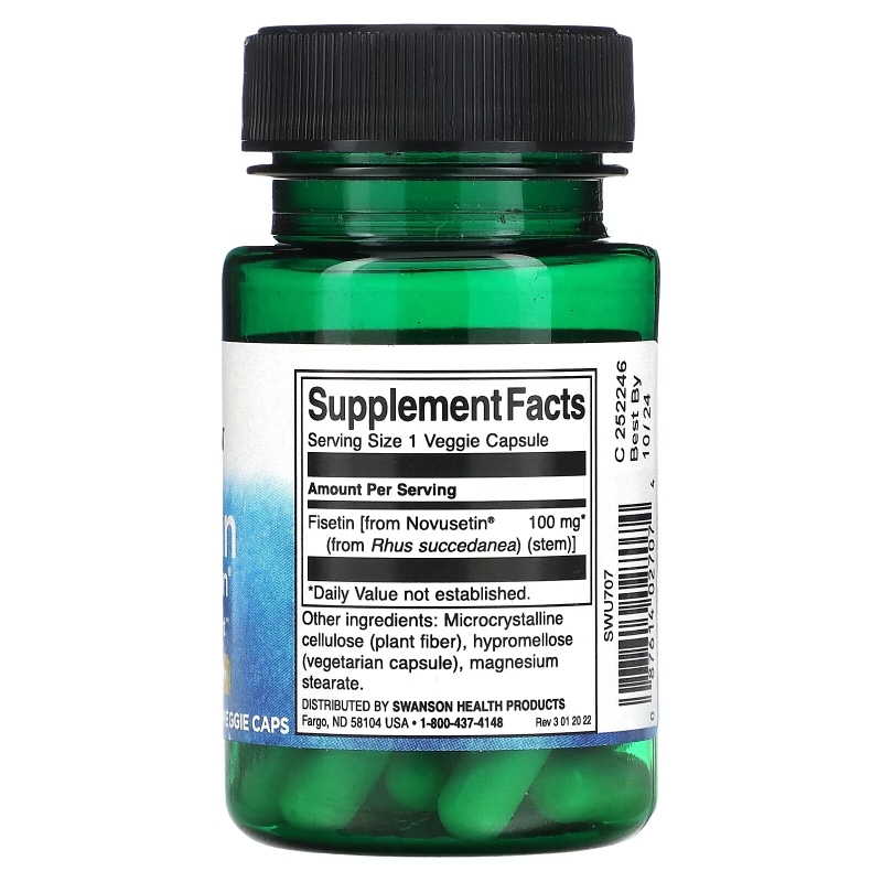 Swanson, Fisetin Novusetin, 100 mg, 30 Veggie Caps