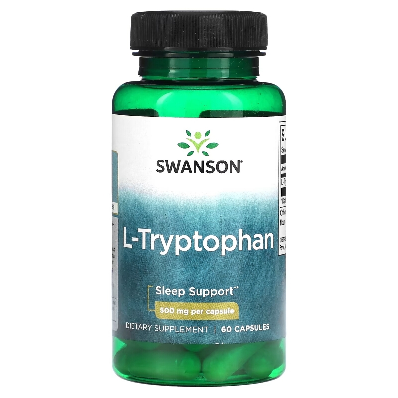 Swanson, L-Tryptophan, 500 mg, 60 Capsules