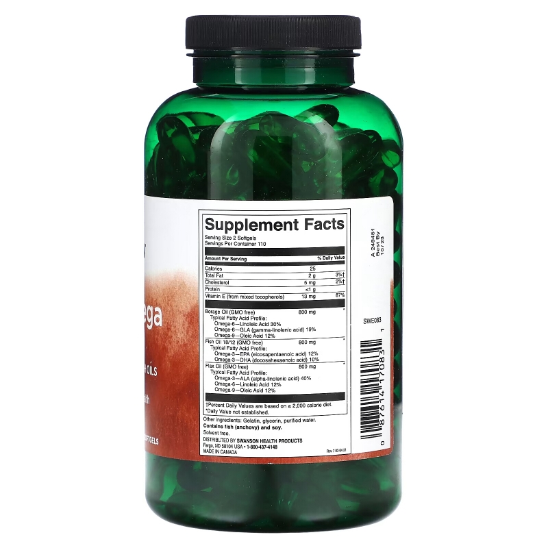 Swanson, Multi Omega 3-6-9, 220 Softgels