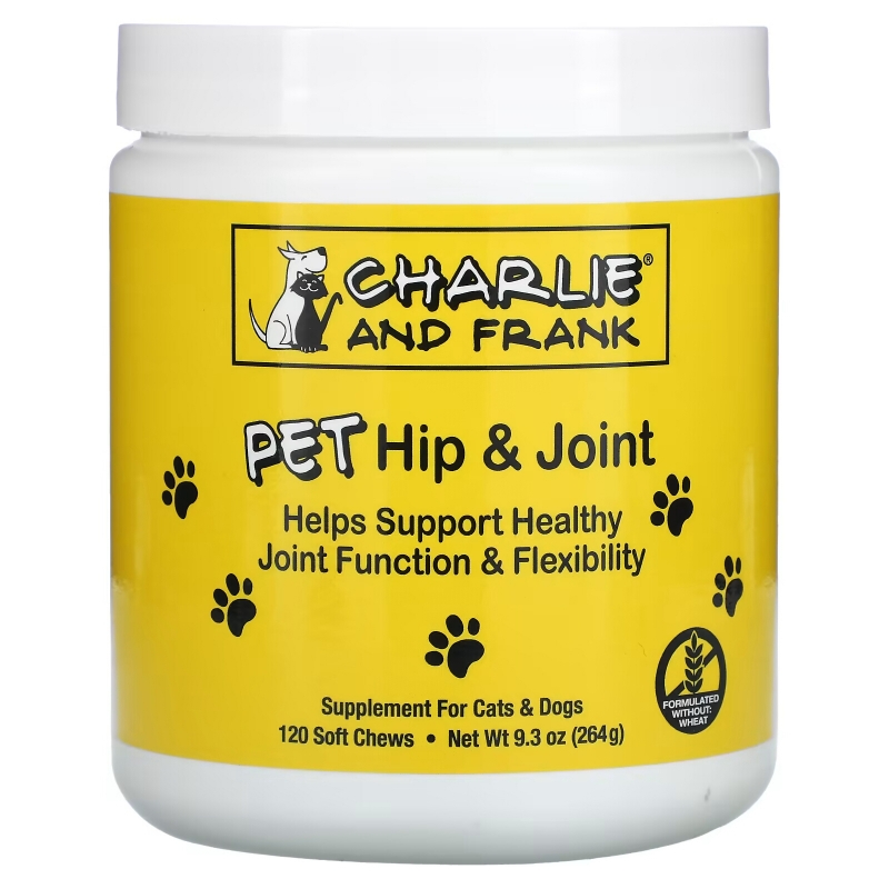 Charlie and Frank, Pet Hip & Joint, For Cats & Dogs, 120 Soft Chews