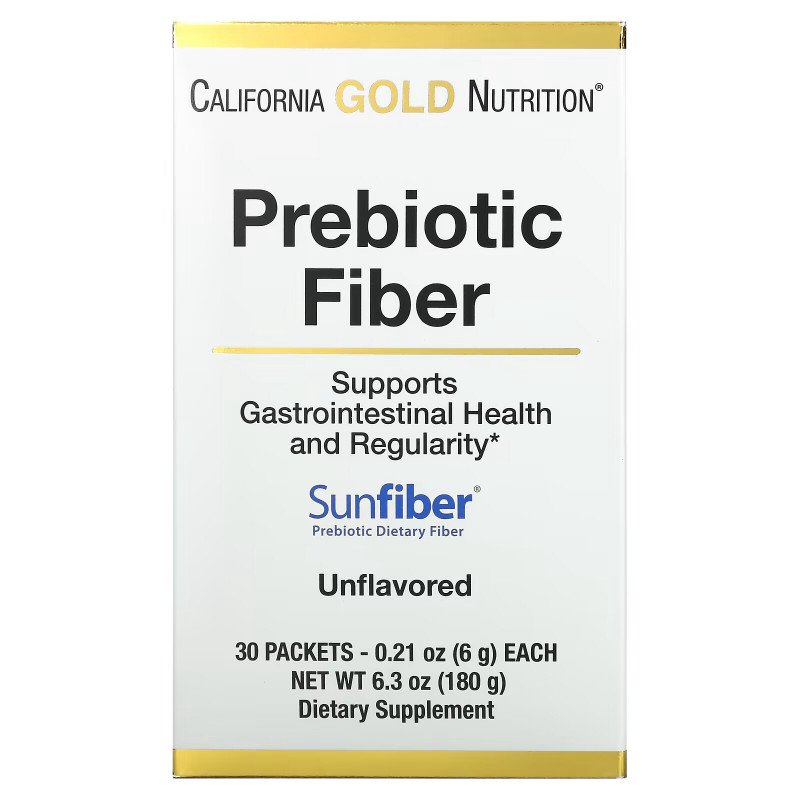 California Gold Nutrition, Prebiotic Fiber, 30 Packets, 0.21 oz (6 g) Each