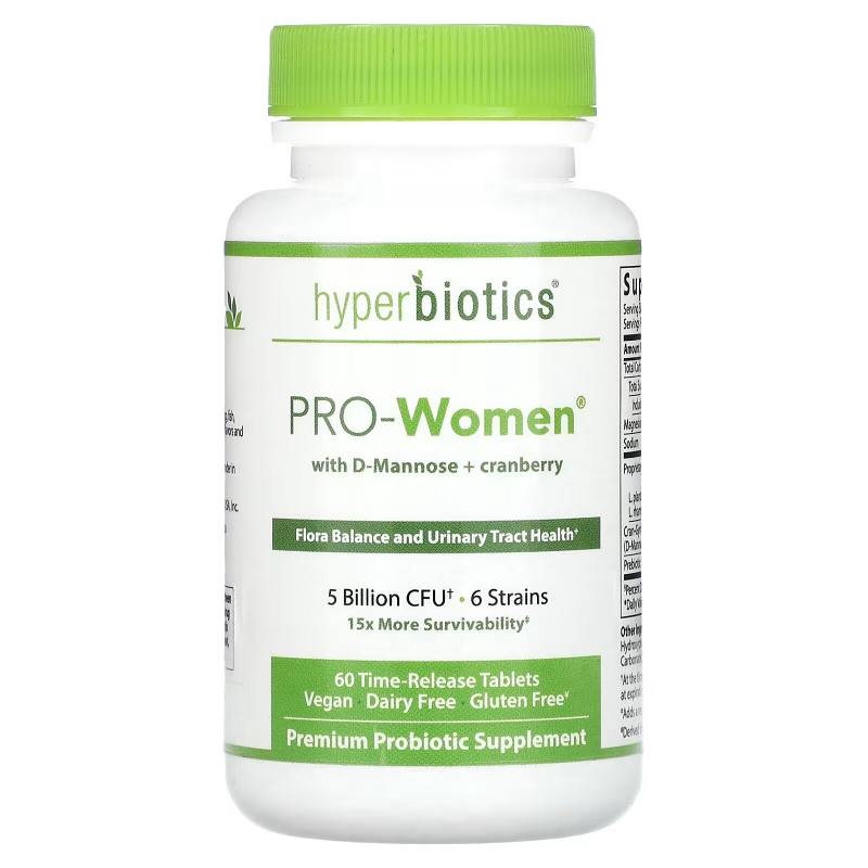 Hyperbiotics, PRO-Women, 5 Billion CFU, 60 Time-Release Tablets